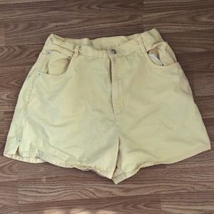 Forenza Cream/Yellow Wide Leg Shorts - Size 12